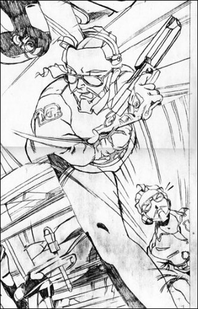 Drew in action, Ka Bume pencils